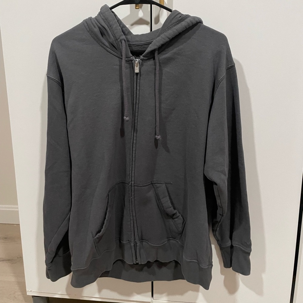 Cute holister grey oversized zip up